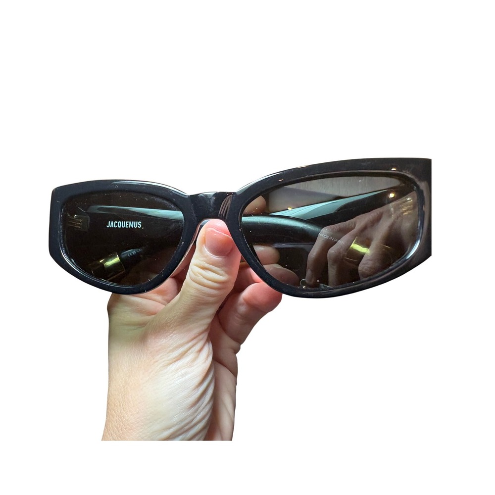 Jacquemus Sunglasses Black Acetate Oval‎ Gold Detail Women - Picture 9 of 12